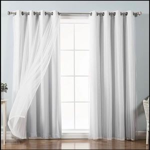 Gray / Sky Colored Curtains 52x96”